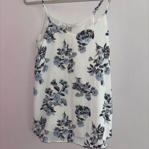 Pink Republic Floral Tank Top - White and Blue
